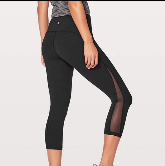 Lululemon Train Times High Rise Crop Full-On Luxtreme Black sz.4 - Picture 15 of 15